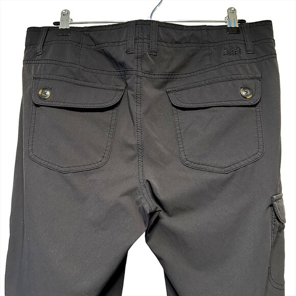 REI Nylon Hiking‎ Pants - Women's 12 - Black - Adjustable Waistband - Pockets - Picture 5 of 8
